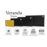SunBrite Veranda Series 43-Inch 4K HDR Full Shade Outdoor TV (Black)