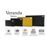 SunBrite Veranda Series 65-Inch 4K HDR Full Shade Outdoor TV (Black)