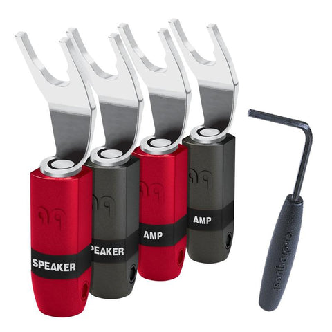 AudioQuest SureGrip 300 Multi-Size Spade Plugs (4 pack)