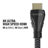 Sanus SAC-21 HDMI 8K 48Gbps Ultra High Speed HDMI Cable (2 Meters)