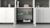 BDI Linea 5801A Narrow Glass Modern Shelf Extension