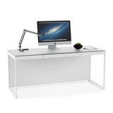 BDI CENTRO 6401 White Painted Desk and keyboard drawer