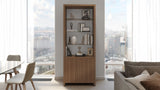BDI Linea 5801 Expandable Narrow Bookshelf With Glass Shelves