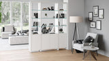 BDI Linea Shelves 5802 Expandable Double Bookcase with Glass Shelves