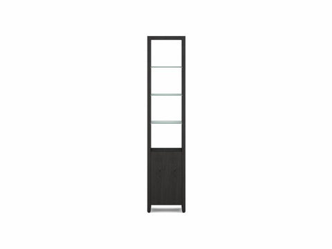 BDI Linea Shelves 5801 Expandable Single Bookshelf With Glass Shelves