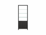 BDI Linea Shelves 5802 Expandable Double Bookcase with Glass Shelves