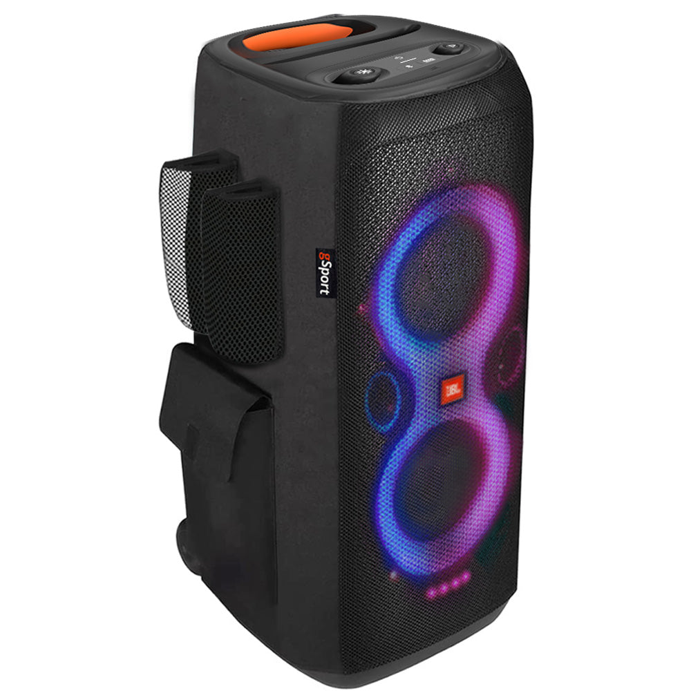 JBL PartyBox 110 Portable Party Speaker Bundle with gSport Cargo Sleev