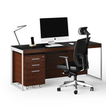 BDI Sequel Office 6101 Home and Office Desk with Sequel 6107 File Cabinet