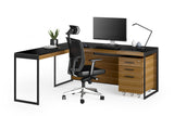 BDI Sequel Office 6101 Home and Office Desk with Sequel 6112 Return Workstation