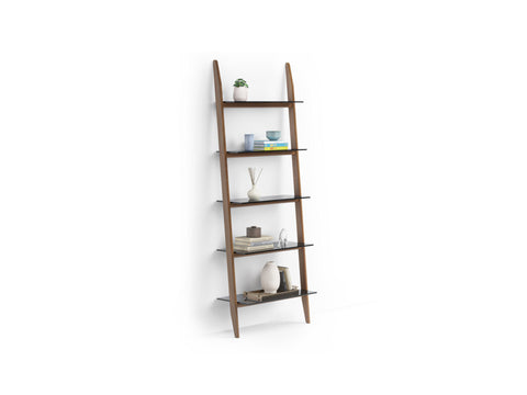 BDI Stiletto 5702 Double Leaning Shelf (Natural Walnu)(