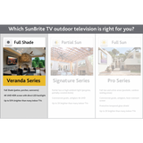 SunBrite Veranda Series 55-Inch 4K HDR Full Shade Outdoor TV (Black)